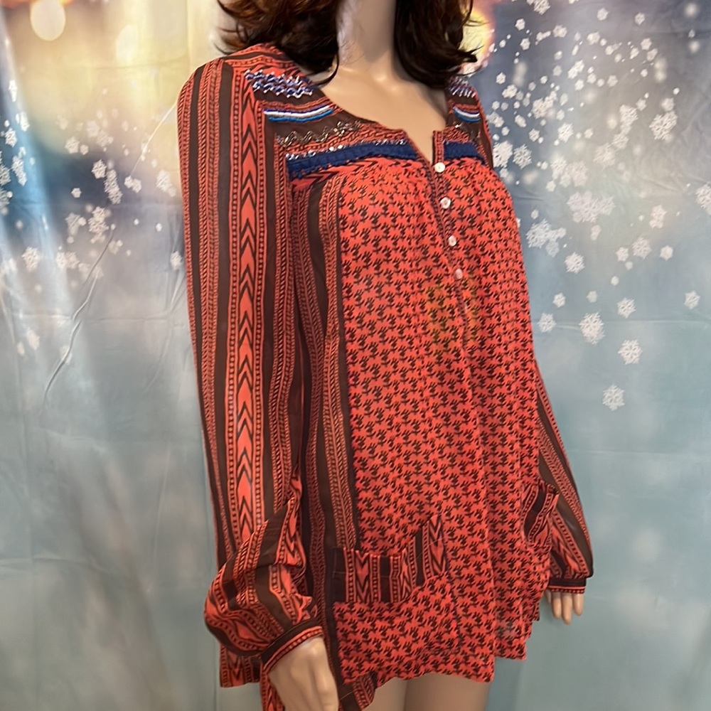 ๐ธNWT FREE PEOPLE BEADED BLOUSE - Picture 4 of 11